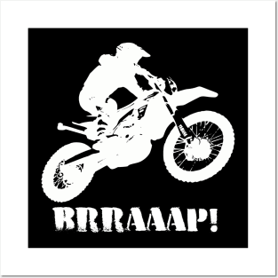 Funny Dirt Bike Motocross Brraaap Moto Biker design Posters and Art